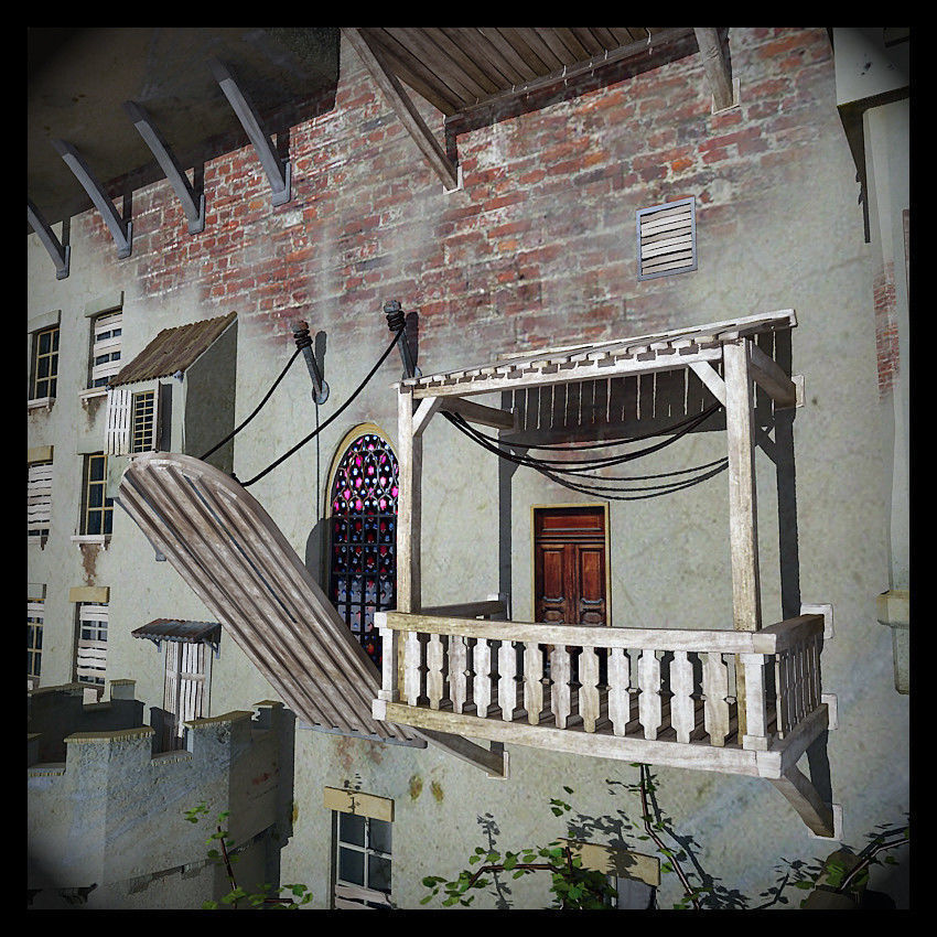 Castle made out of paper 3D model_23