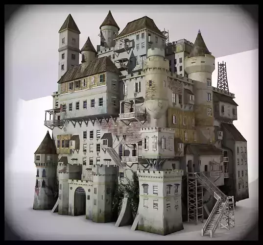 Castle made out of paper