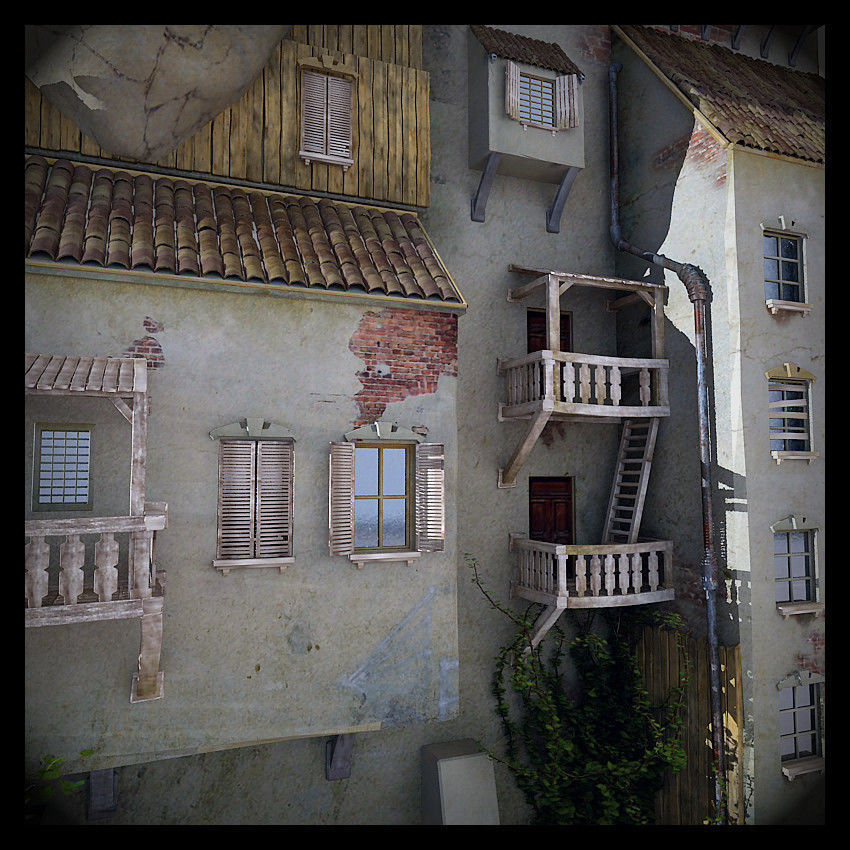 Castle made out of paper 3D model_25