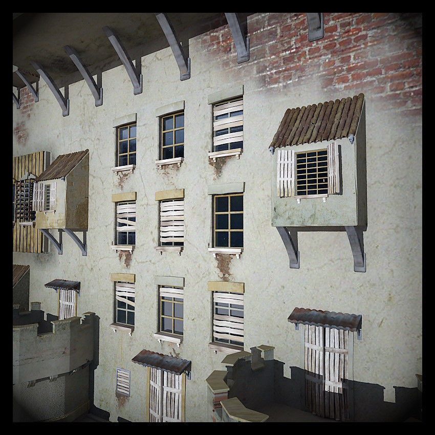 Castle made out of paper 3D model_16