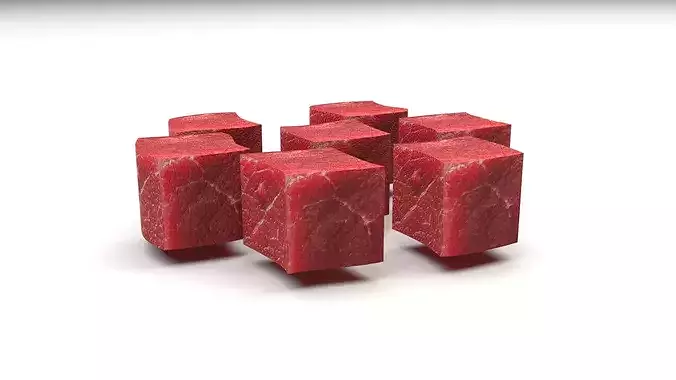 Beef Cubes 3D model 3