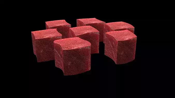 Beef Cubes 3D model 7