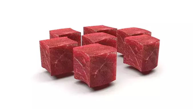 Beef Cubes 3D model
