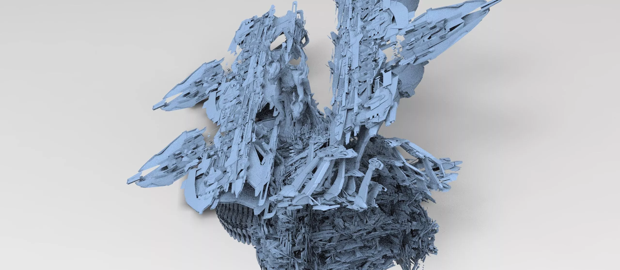 Reptilian eagles launch pad array 3D model