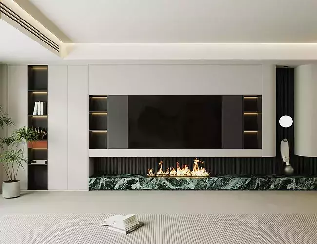 Italian style living room modern living room interior scenes 3D model 7