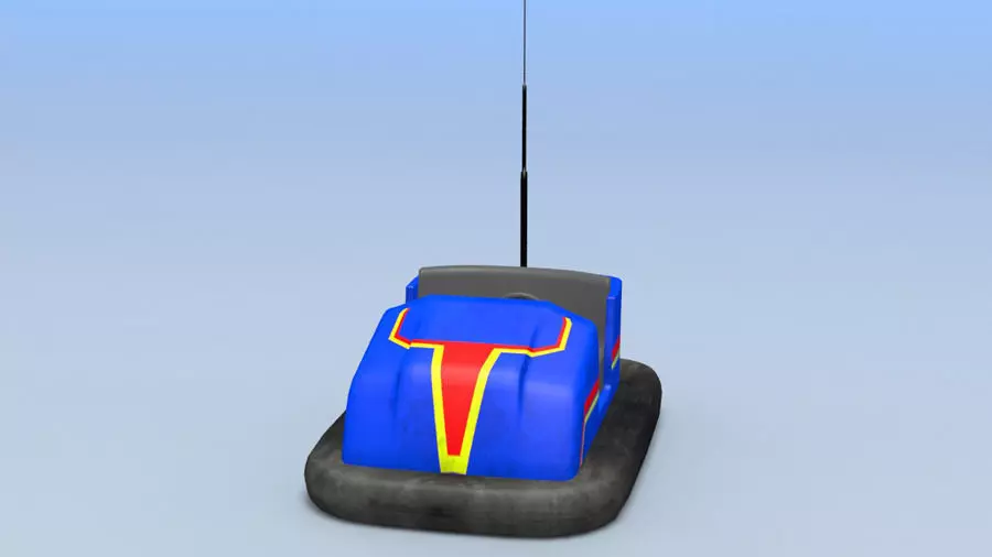 bumper cars Low-poly 3D model