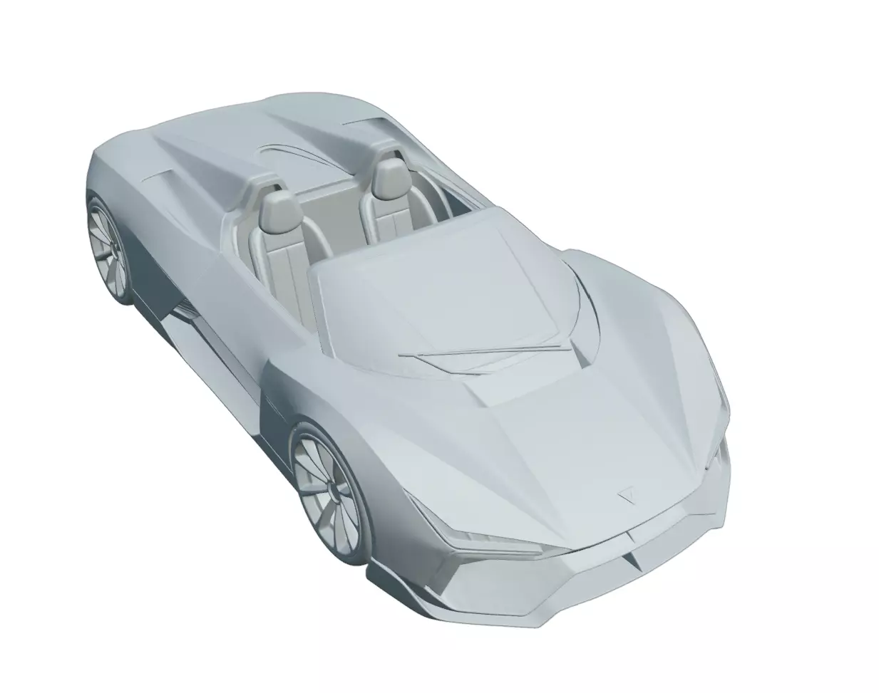Futuristic Concept Roadster Supercar for 3D Print 3D print model