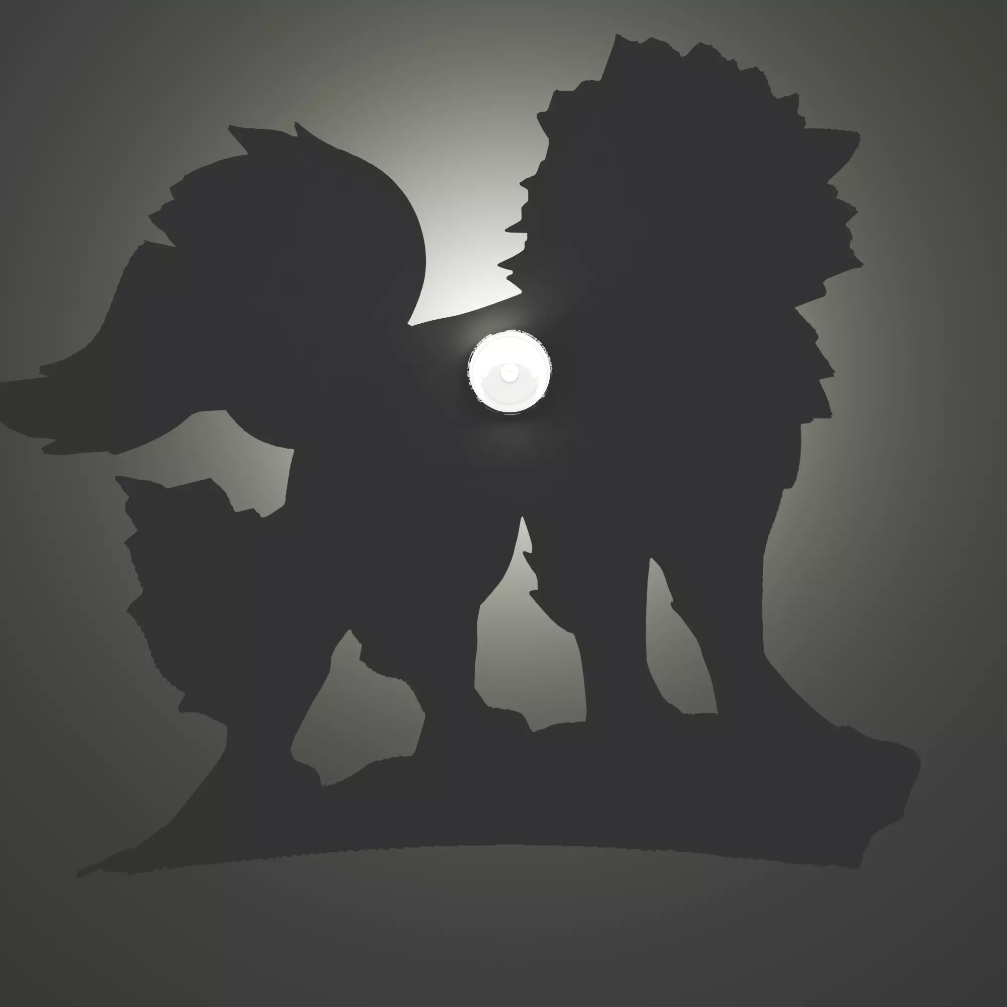 Arcanine Shadow Lamp 3D print model