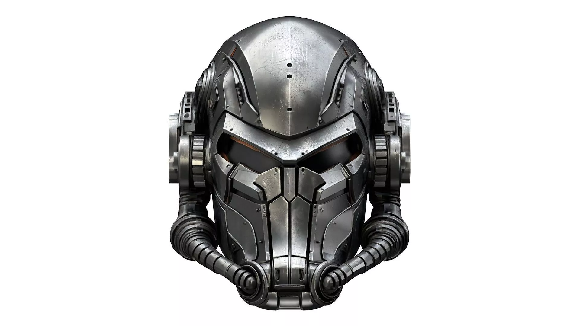 Mechanical combat helmet Low-poly 3D model