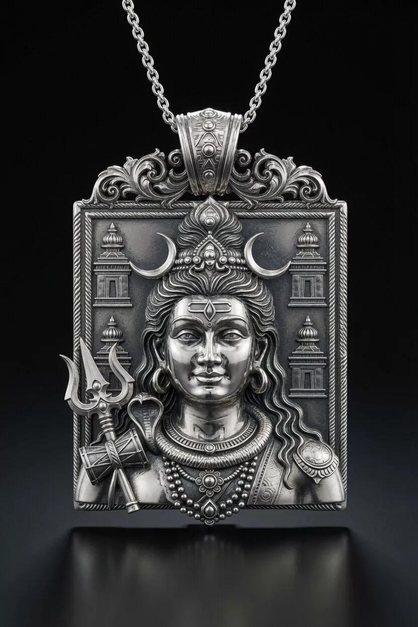 Lord Shiva Pendant STL Hindu Deity Necklace 3D print model