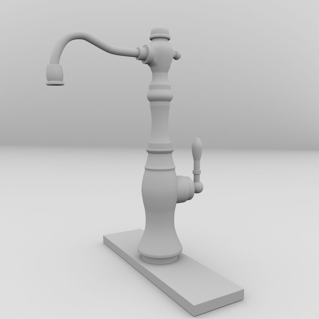 Antique Faucet 3D model_3