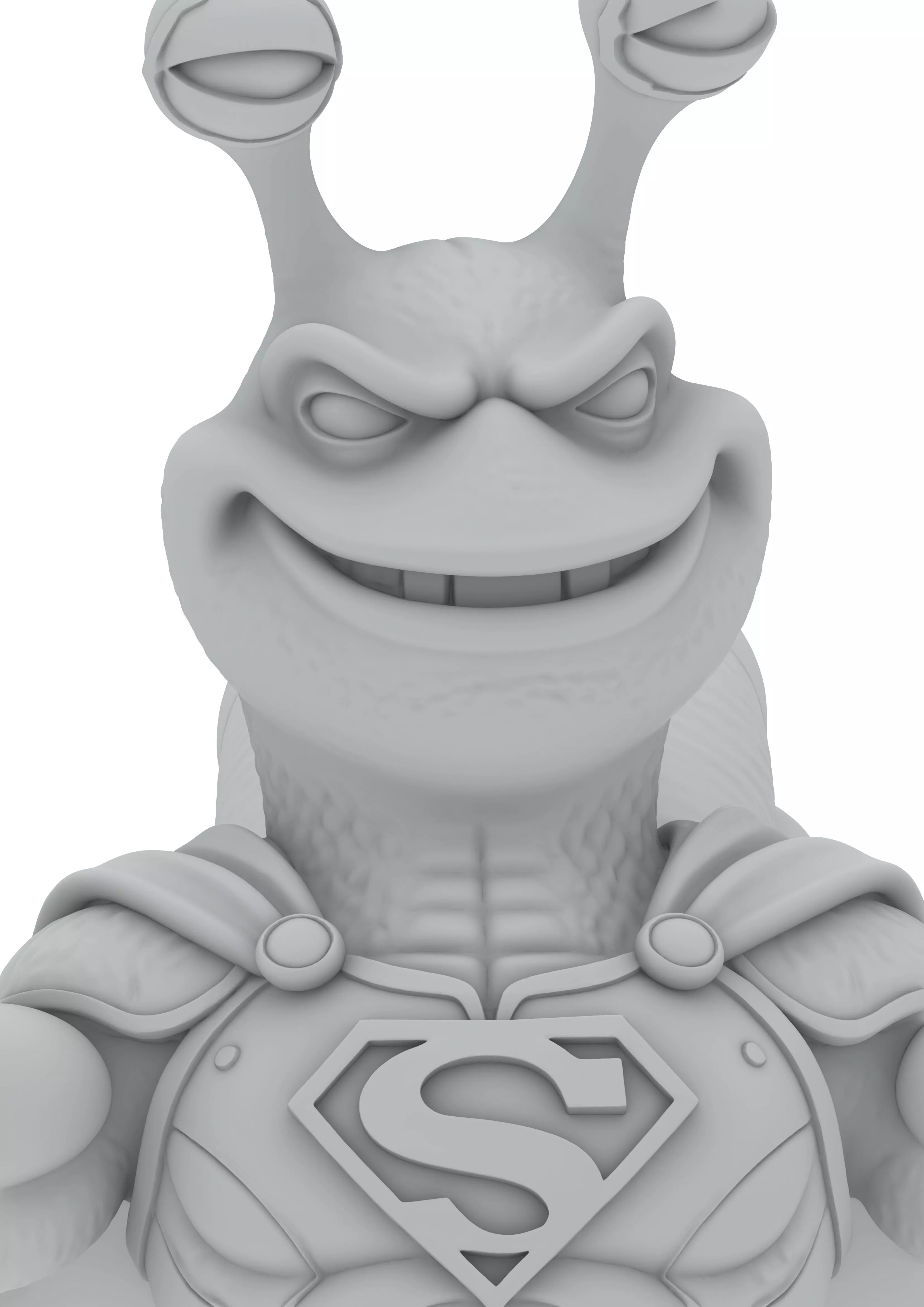 Alien Super Snail Hero Escargot Schnecke Superheld Monster 3D print model