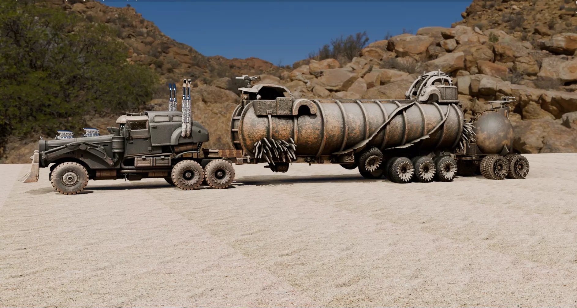Mad Max War Rig Fury Road Inspired 3D model