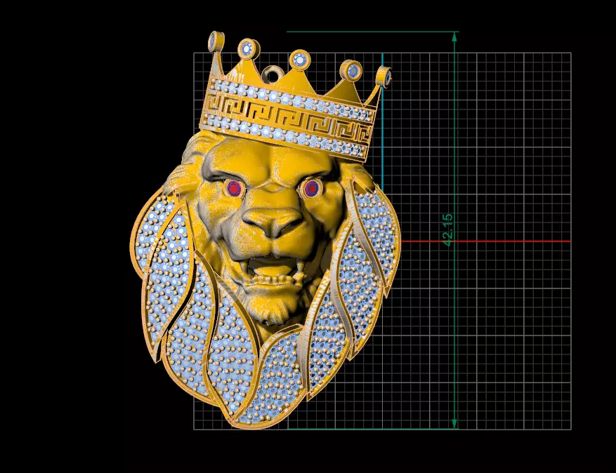 lion pendent Free 3D print model