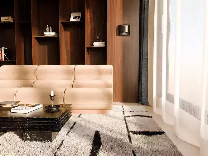 Modern Living Room and Gym Interior Scene - Render Ready 3D model 6