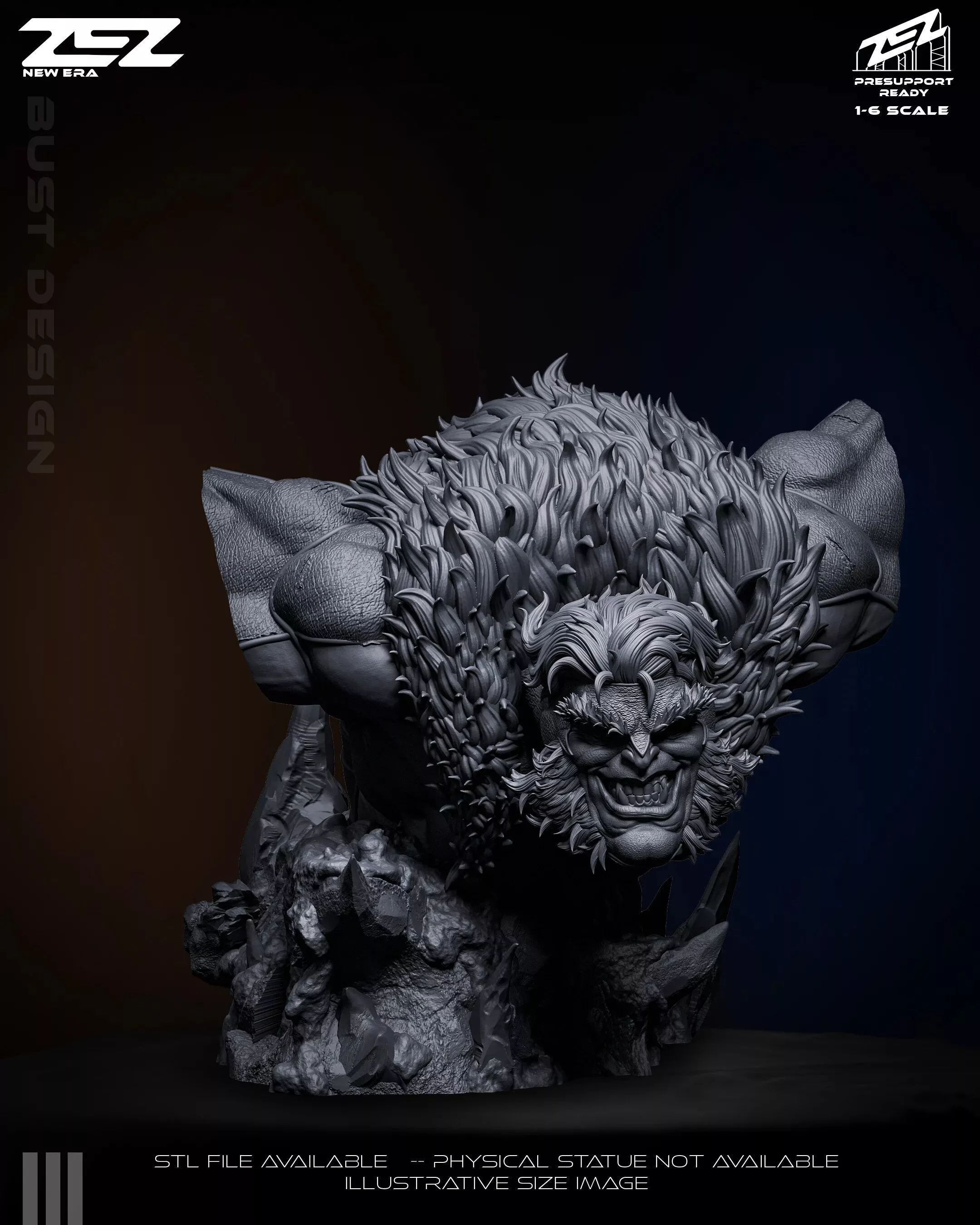 SABRETHOOTH ZEZ BUST 3D print model
