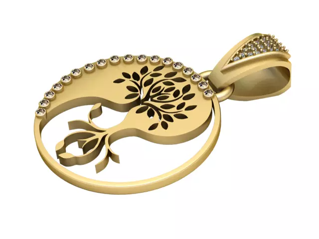 Tree of Human Life Reality Pendant 3D print model