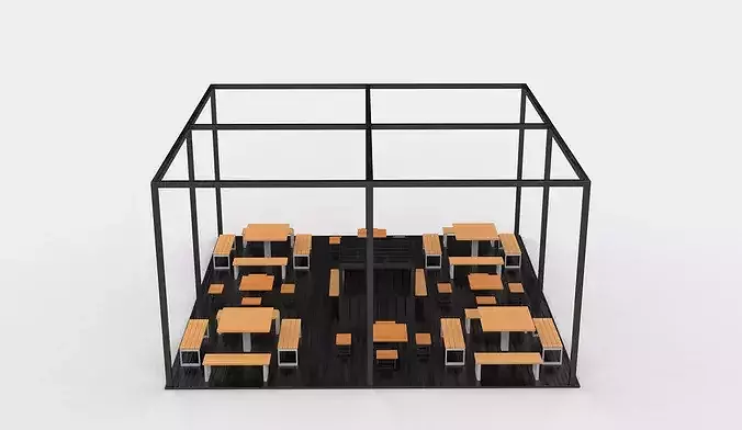 Terrace Coffee 3D model 2