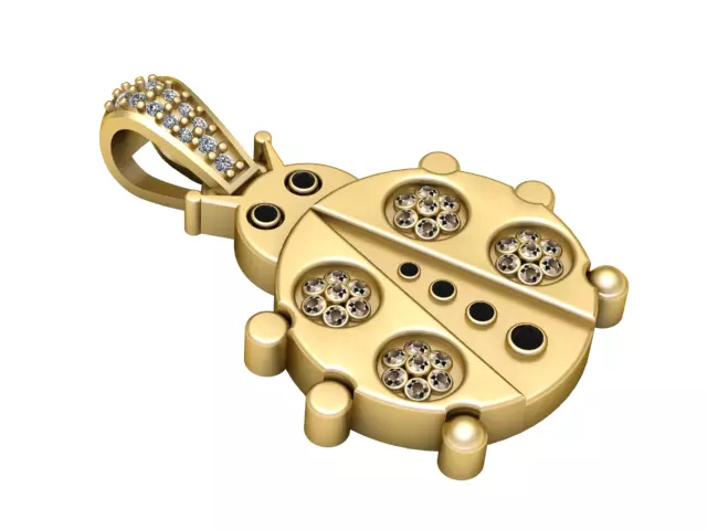Ladybug Stone Pendant 3D print model