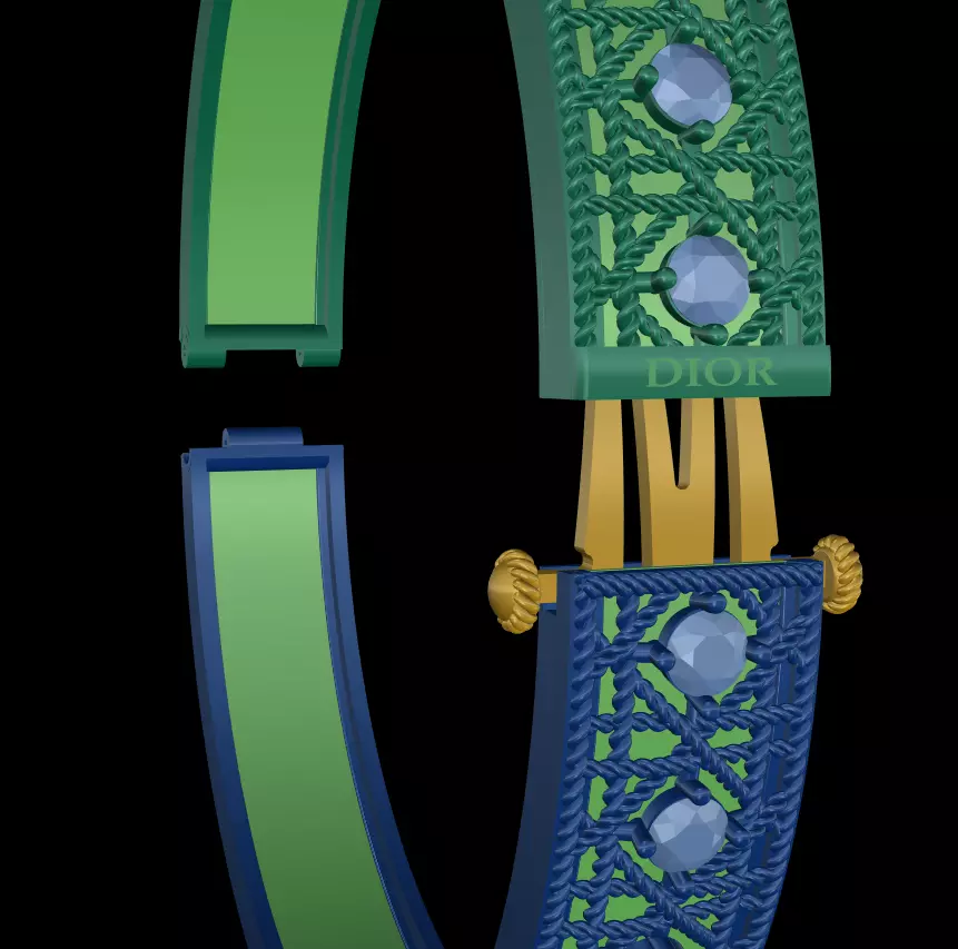 My Dior Bracelet 56x60 mm 3D model 3D printable | CGTrader