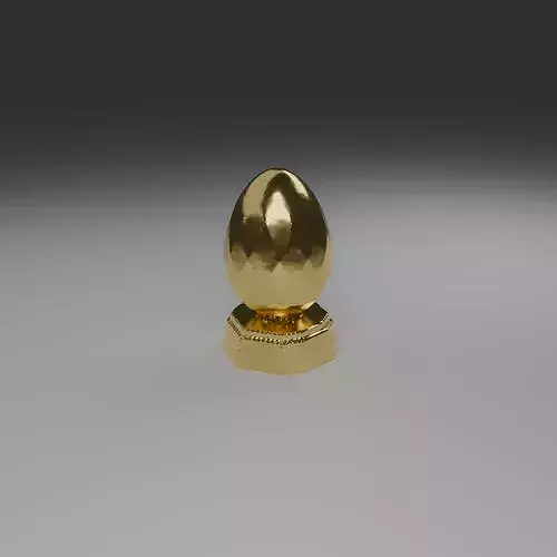 Easter Egg Textured on hexagon pedestal 