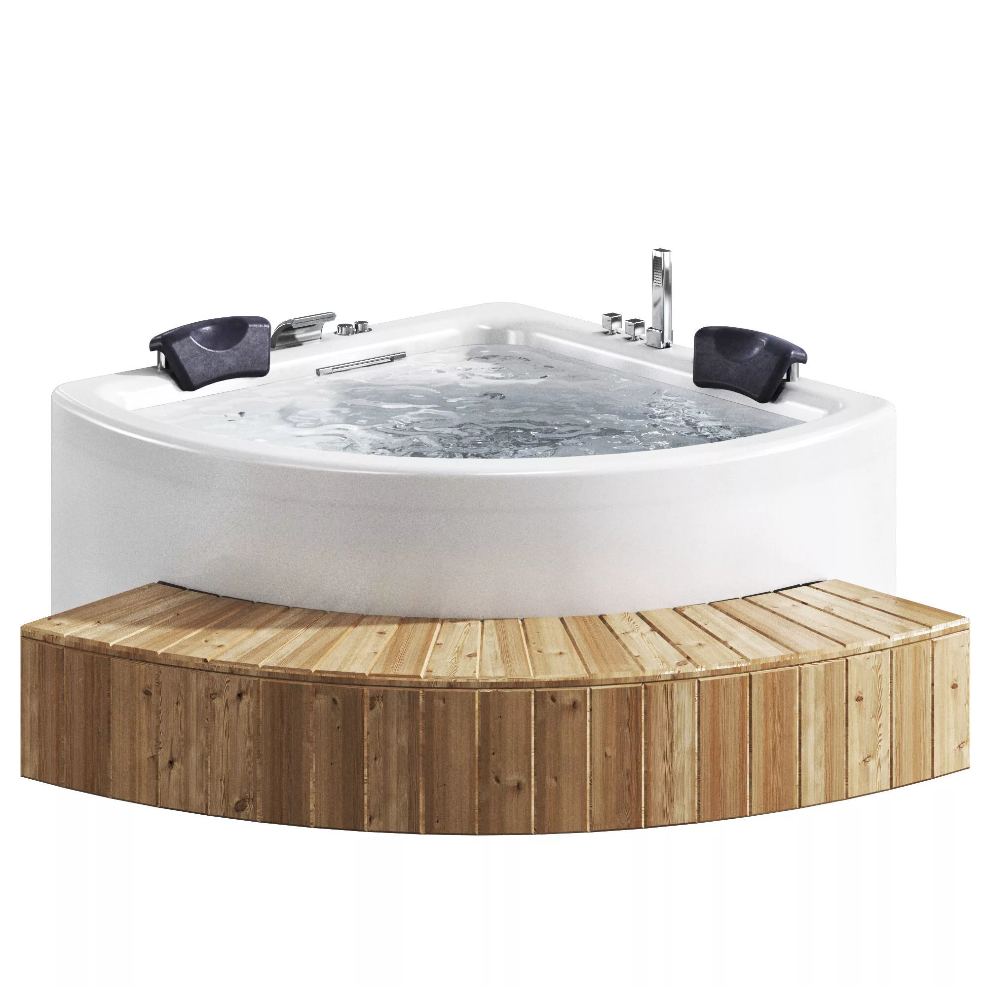 jacuzzi corner 05 spa Low-poly 3D model