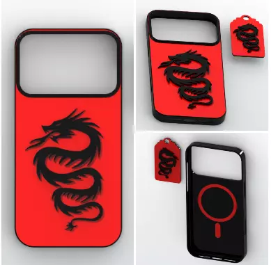 Tribal Dragon MagSafe Case 3D print model