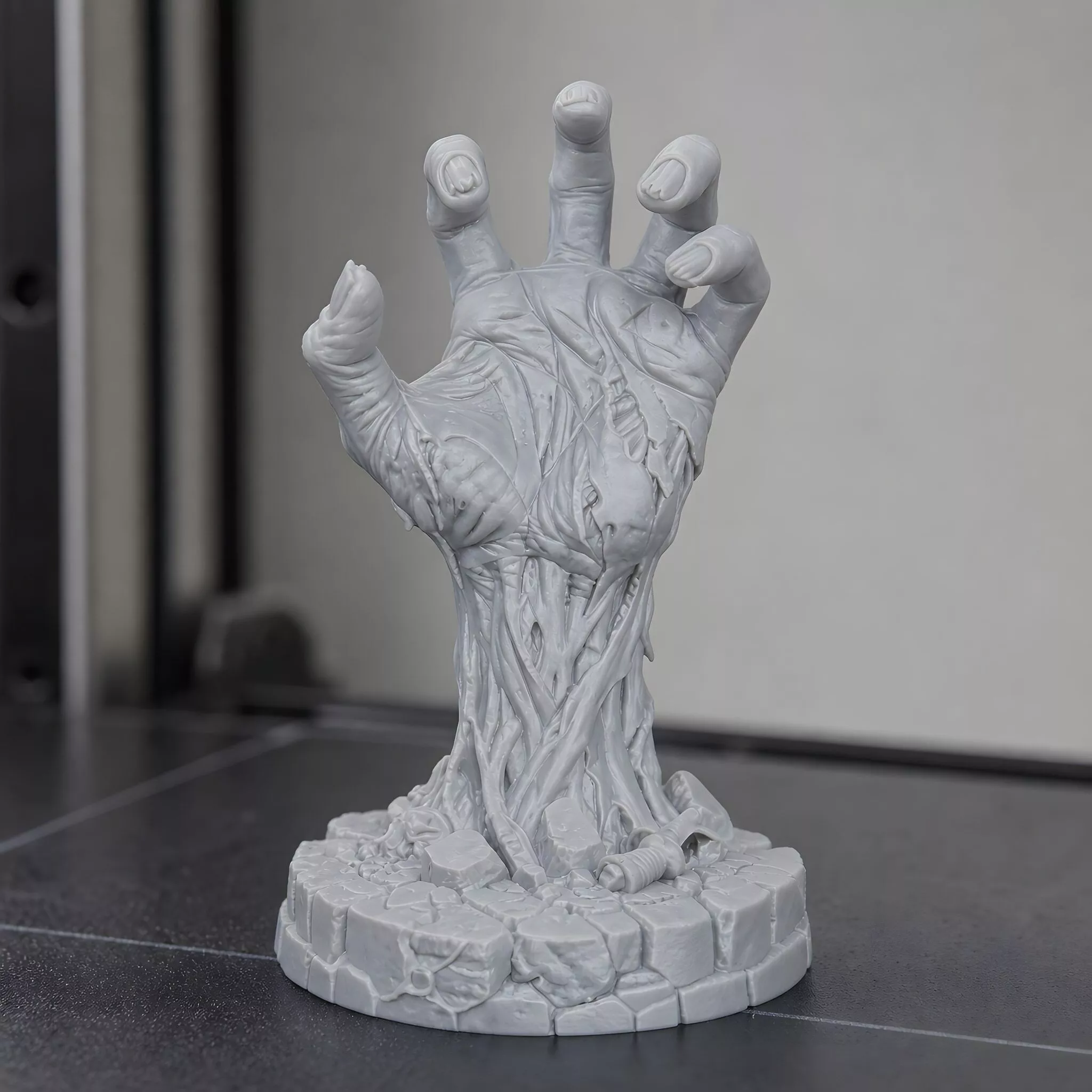 Zombie Hand Emerging from Ground 3D Print Model 3D print model