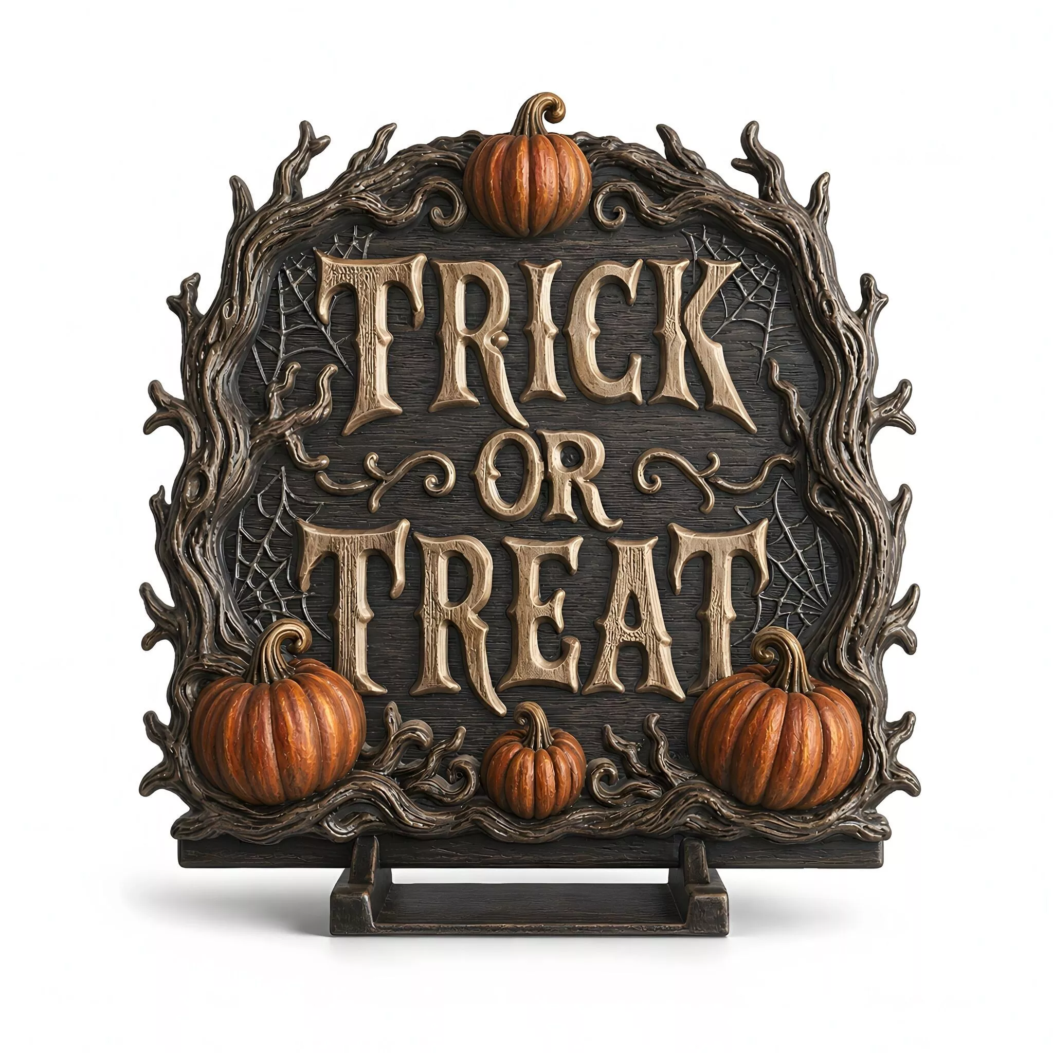 Gothic Trick or Treat Sign 3D Print Model 3D print model