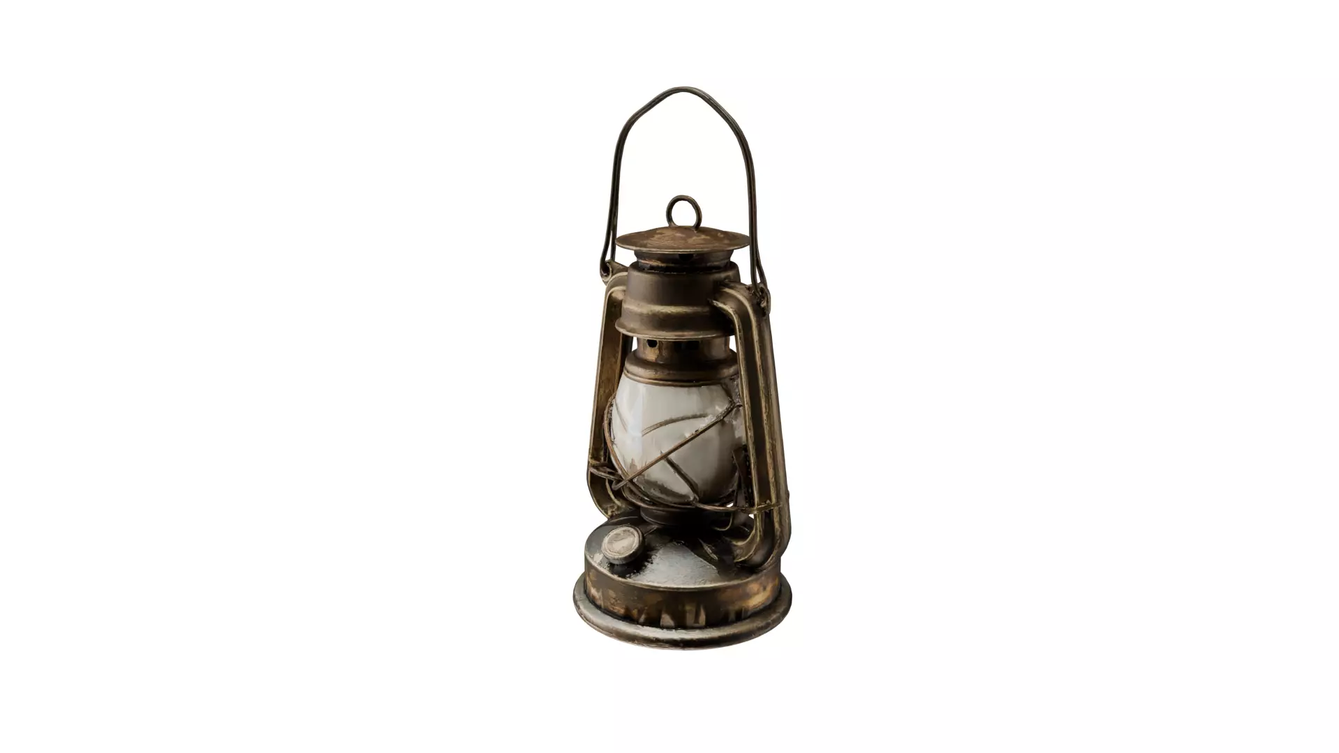 Antique Lantern Vintage Oil Lamp 3D Model Low-poly 3D model