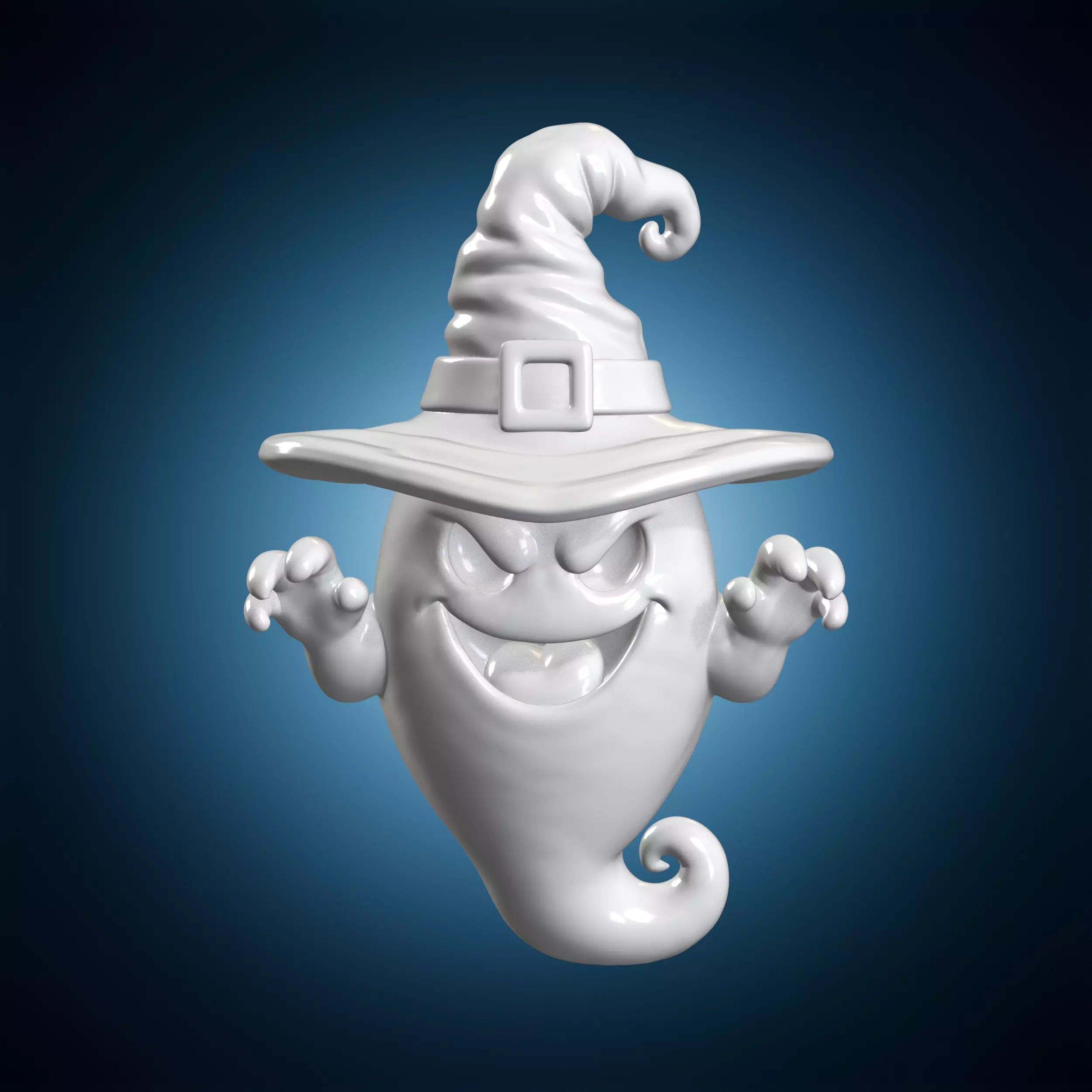 Witch Hat Ghost 3D Print Model 3D print model