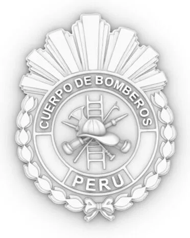 Escudo Bomberos Voluntarios Peru 3D print model