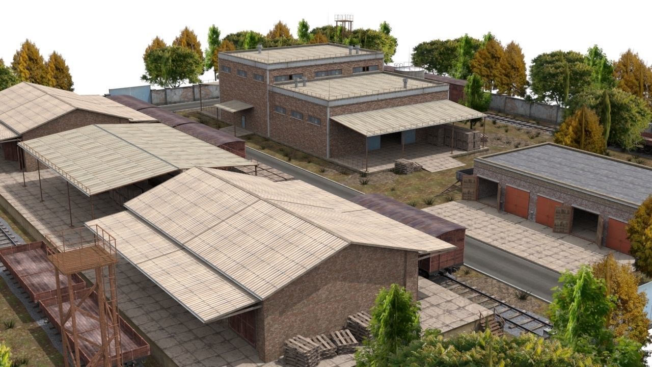 Game level Low-poly 3D model_9