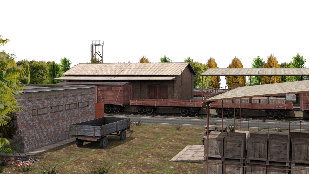 Game level Low-poly 3D model_5