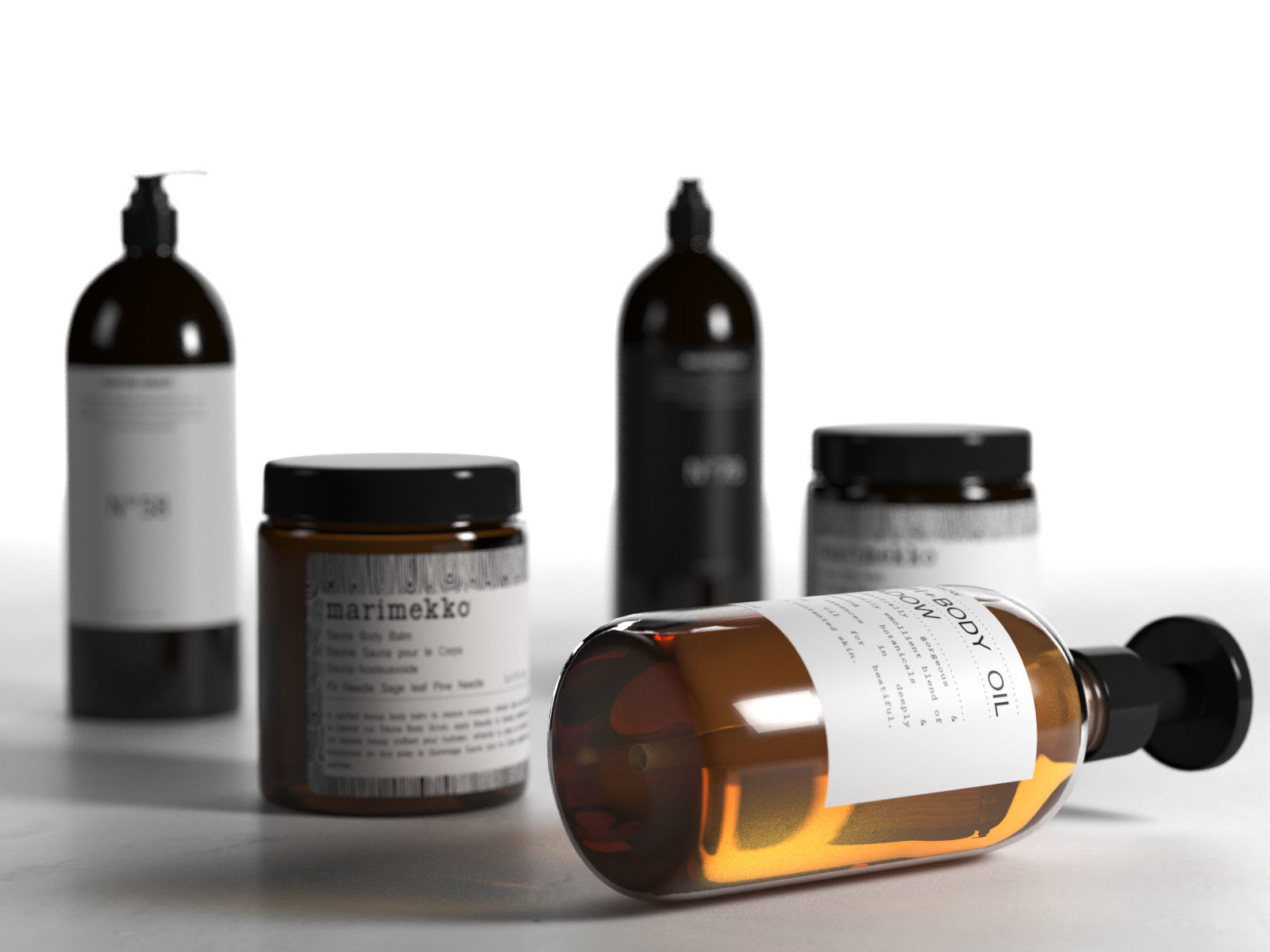 Body Care Products 3D model_2