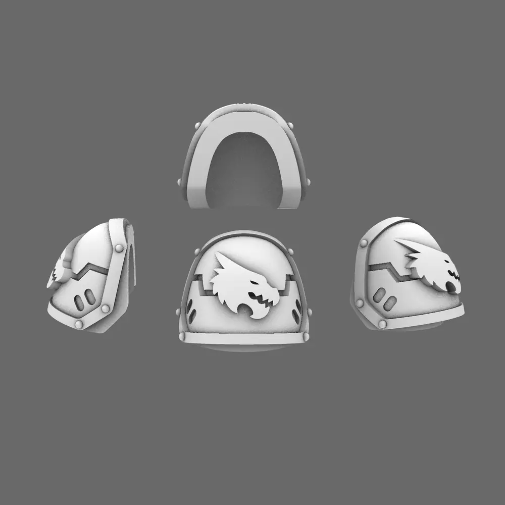 Dragon Knights V7 Shoulder Pads RIGHT 3D print model