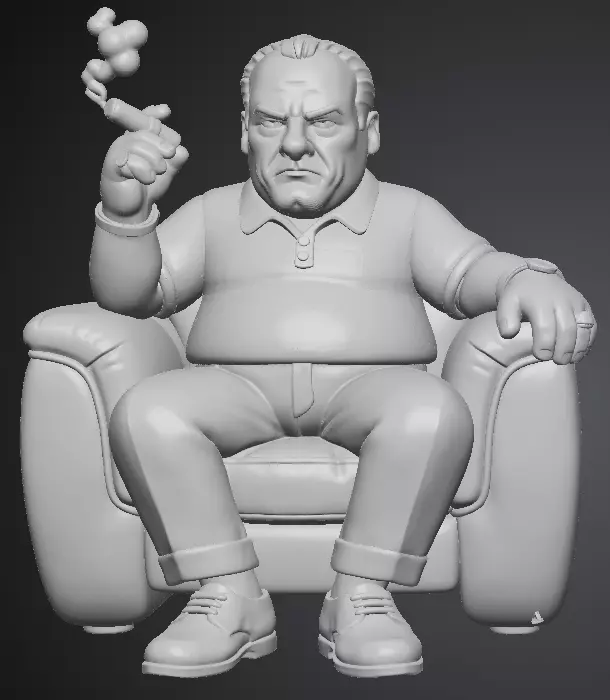 Soprano Cartoon Style 3D Printable Character 3D print model