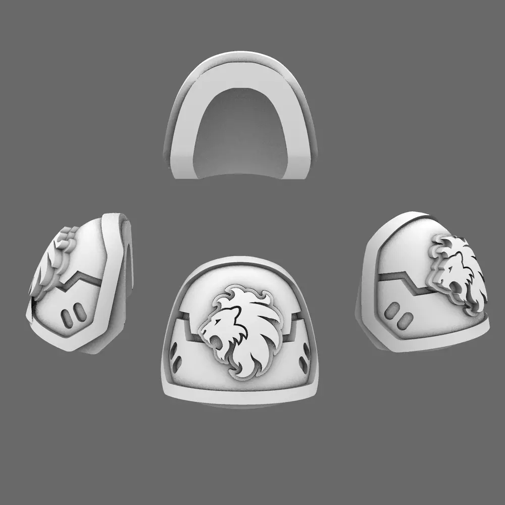 Lion Spirit Knights V7 Iron Eagle Shoulderpads LEFT 3D print model