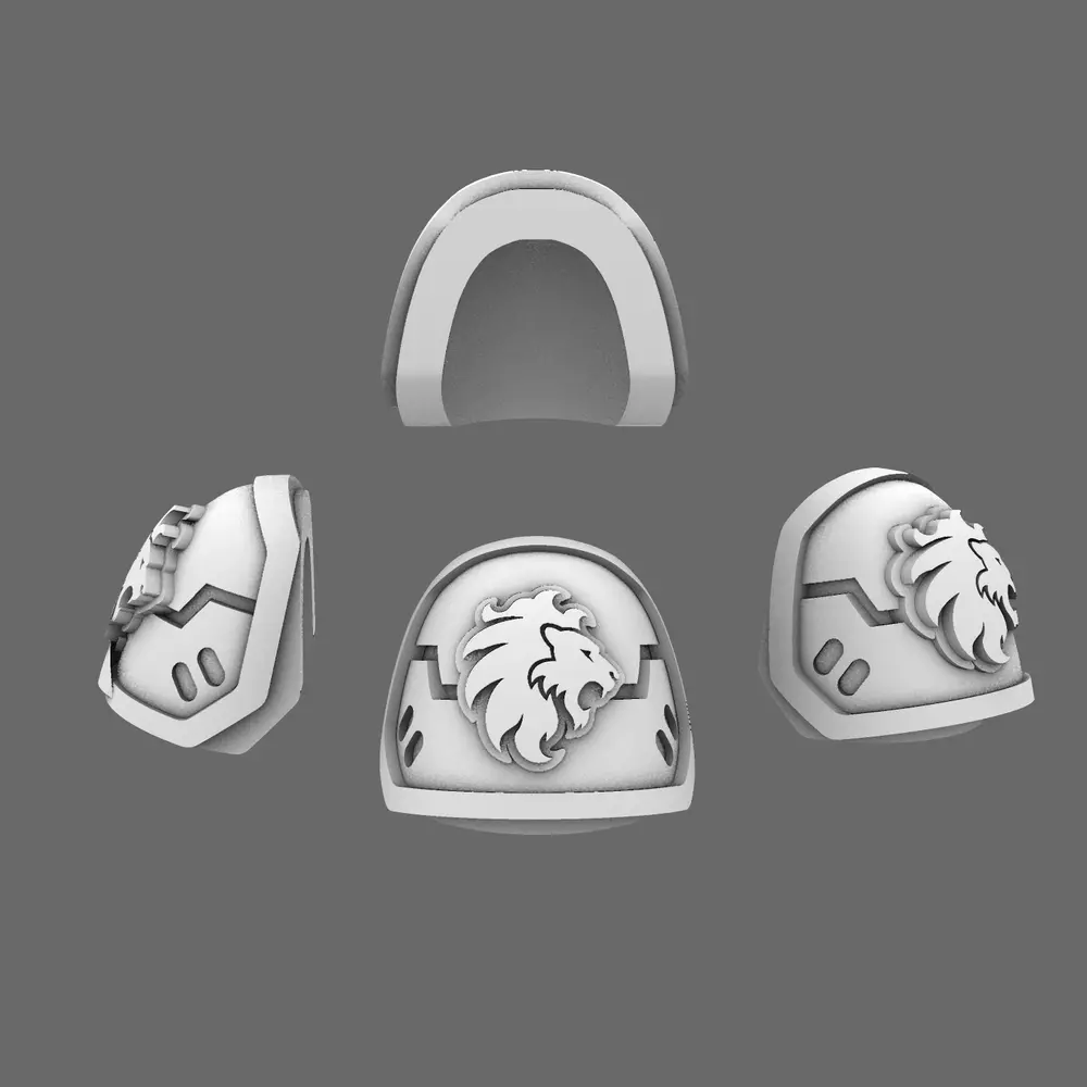 Lion Spirit Knights V7 Iron Eagle Shoulderpads RIGHT 3D print model