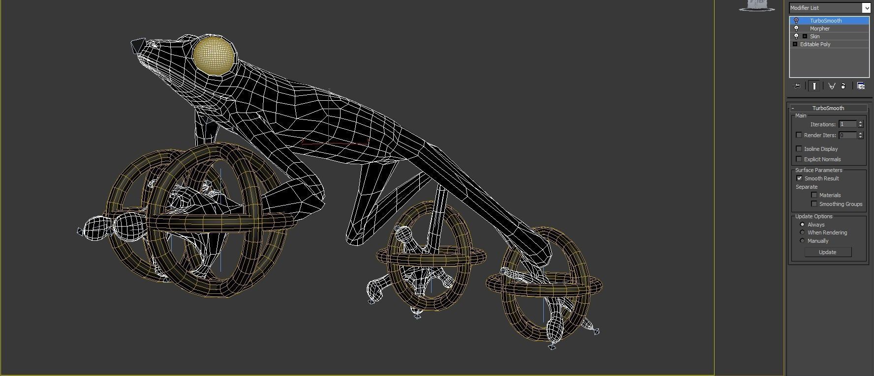 Frog Riged Textuerd Low poly Uv unvraped Animated Low-poly 3D model_8