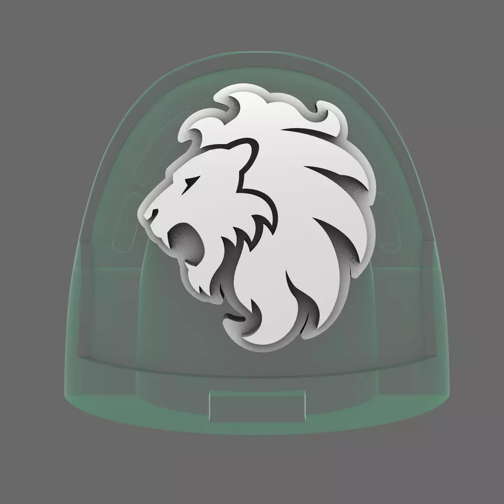 Lion Spirit Knights V10R Shoulder Symbols LEFT 3D print model