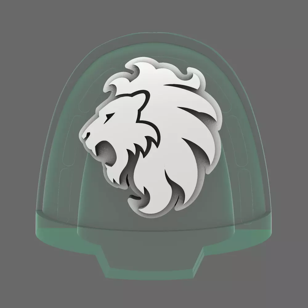 Lion Spirit Knights V10B Shoulder Symbols LEFT 3D print model