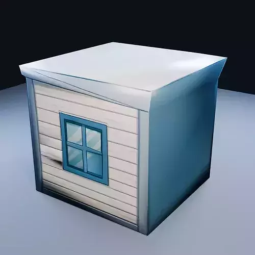 Suburban Wall Panel Low Poly PBR Game Asset