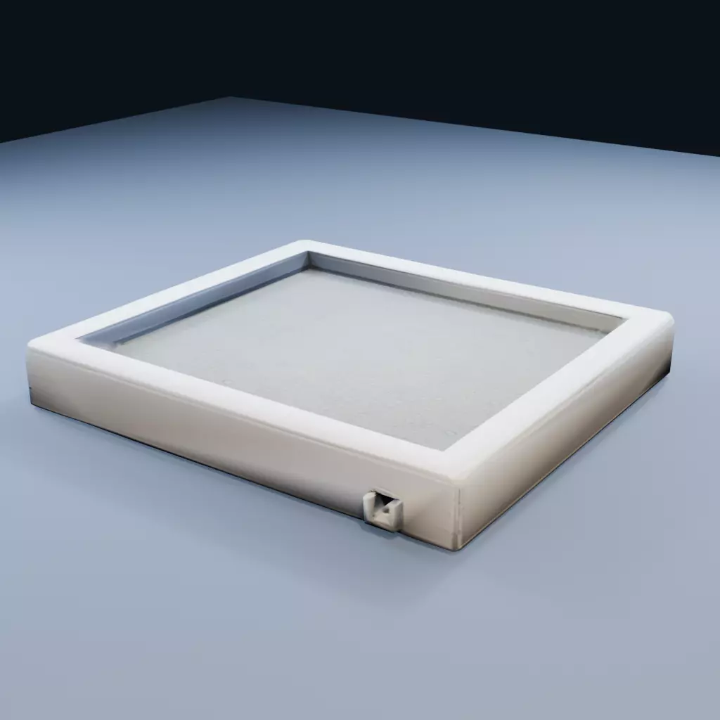 Flat Roof with Parapet Low Poly PBR Game Asset Low-poly 3D model