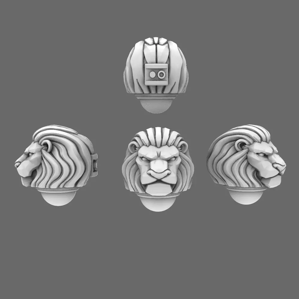 Lion Spirit Knights V7 Lion Helmets 3D print model