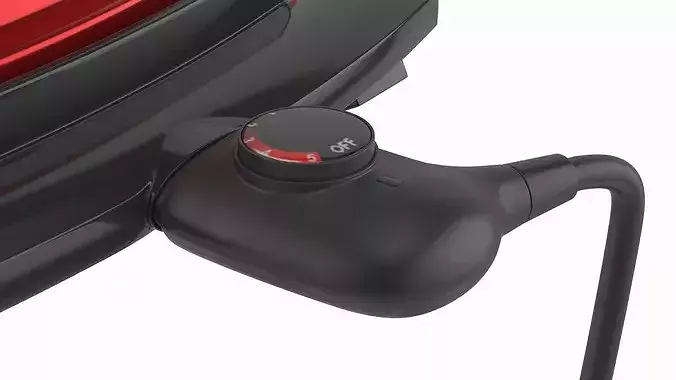 George Foreman Electric Grill with Stand Red 3D model 5