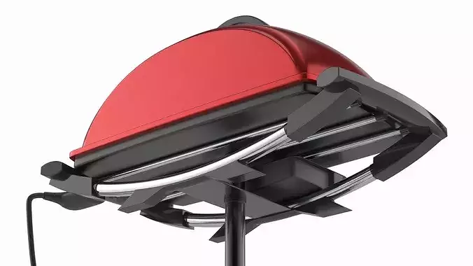 George Foreman Electric Grill with Stand Red 3D model 3