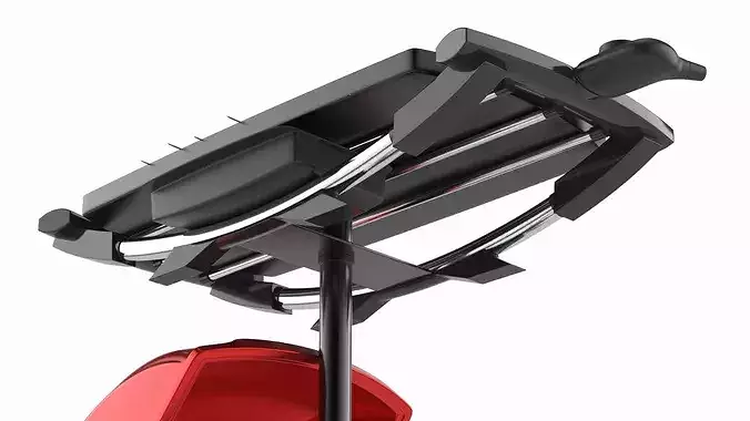 Electric Cooking Grill with Meat and Vegetable Assortment 3D model 3