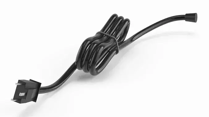 Flexible Three Plug Cord 3D model
