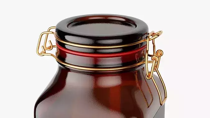 Glass Jar 3D model 4